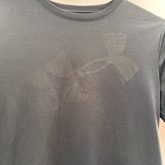 Under Armour Youth Loose Fit Black HeatGear T-Shirt Lightweight Activewear YLG - Picture 7 of 10